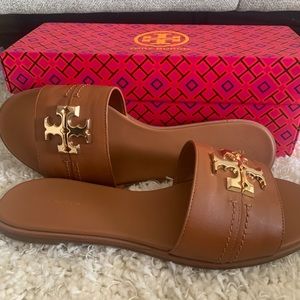 Tory Burch Brown Slides